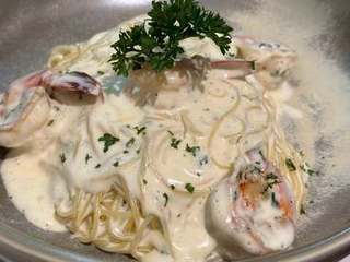 Spaghetti Prawn Cream Sauce